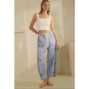 Oddi Blue Floral Drawstring Pants